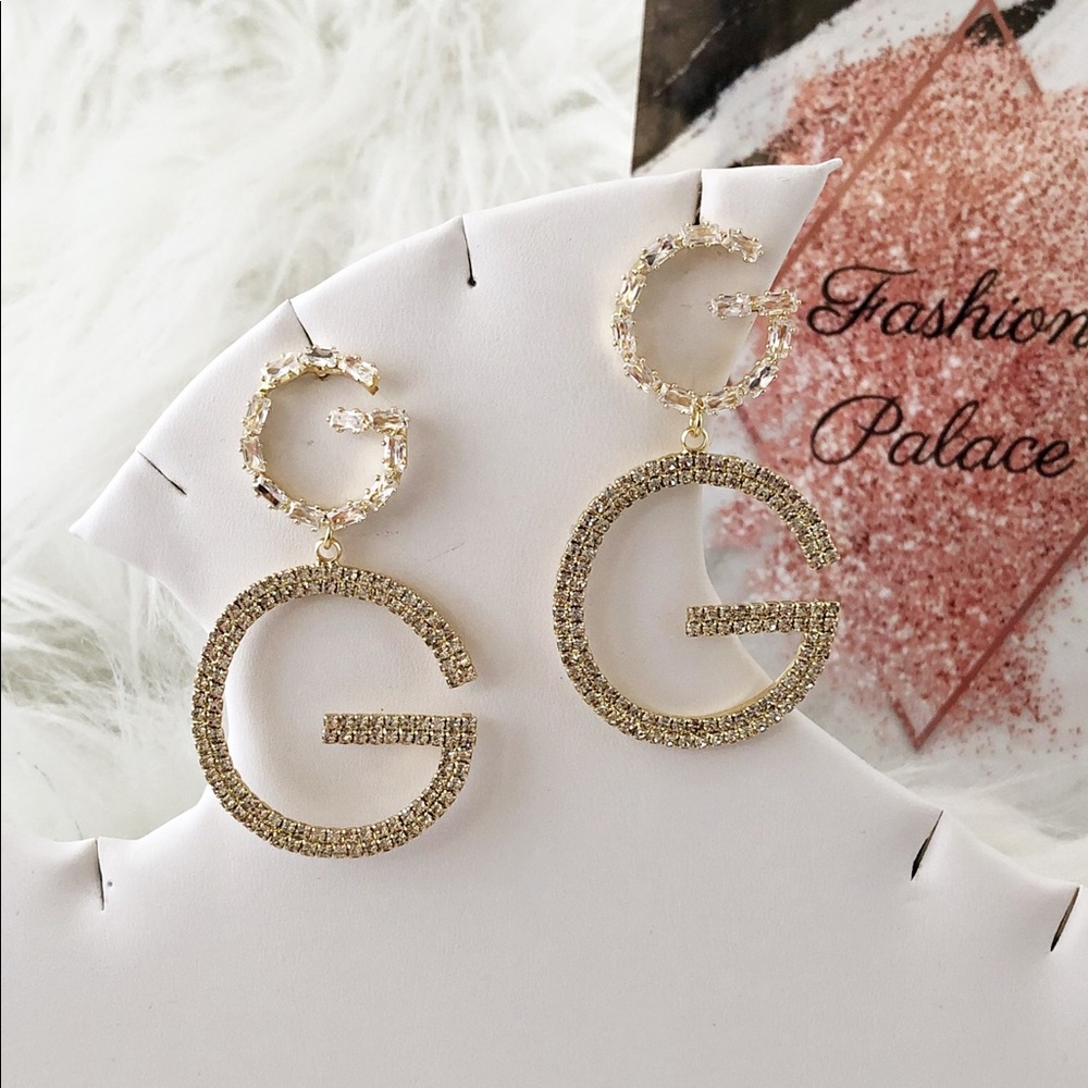 Letter Drop Earrings